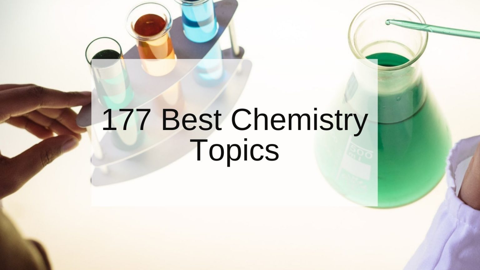 project topics on chemistry education
