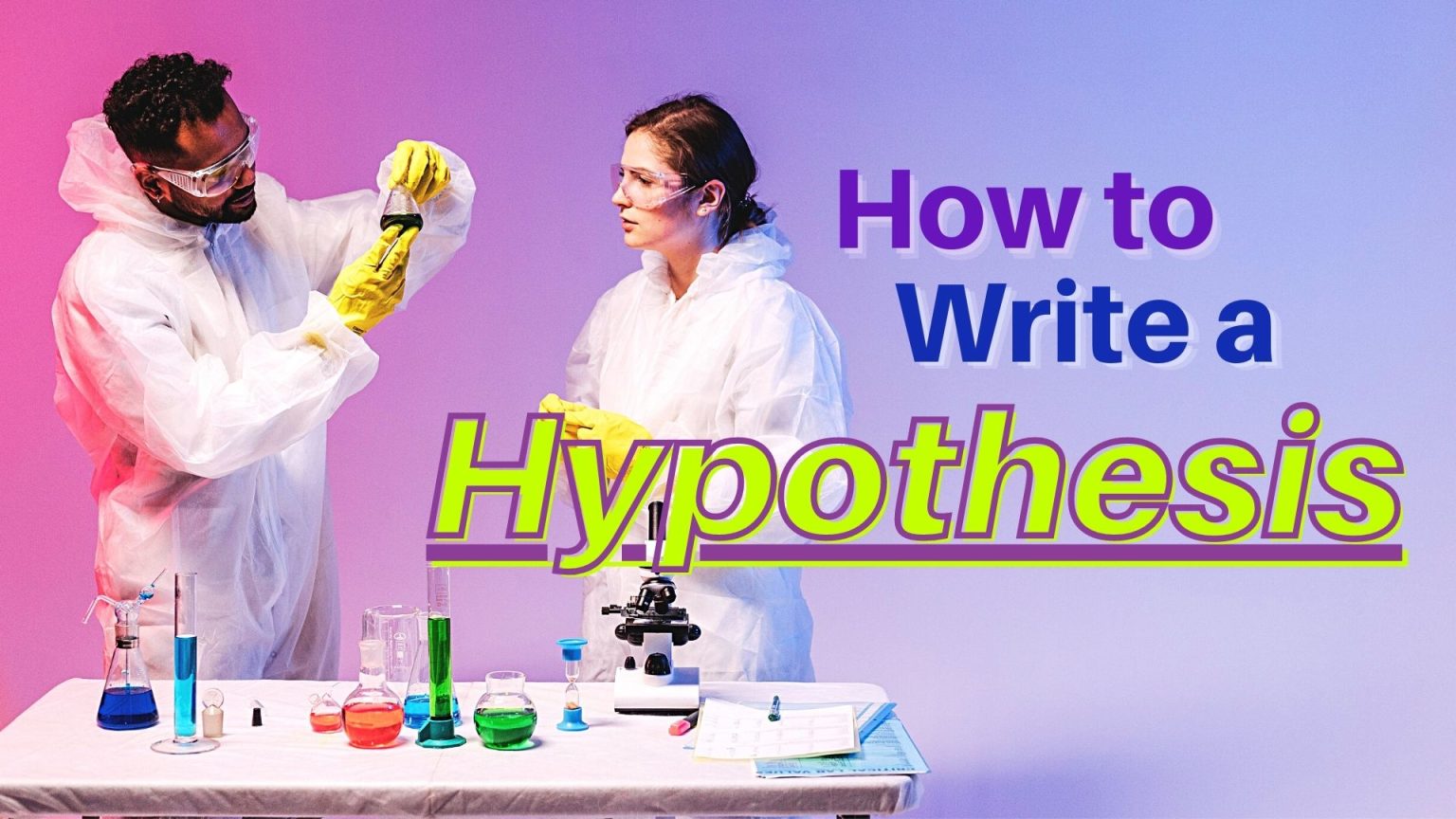 write down hypothesis